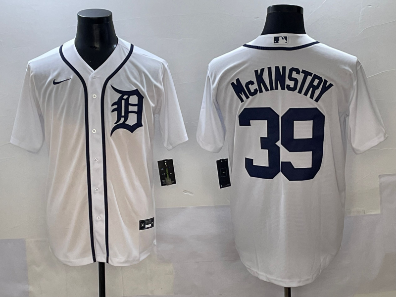 Men's Detroit Tigers Zach McKinstry #39 White Home Jersey